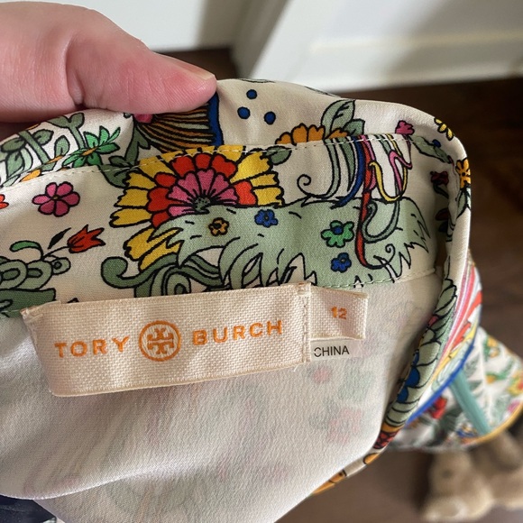 Tory Burch Contrast Binding Printed silk blouse - Picture 7 of 7